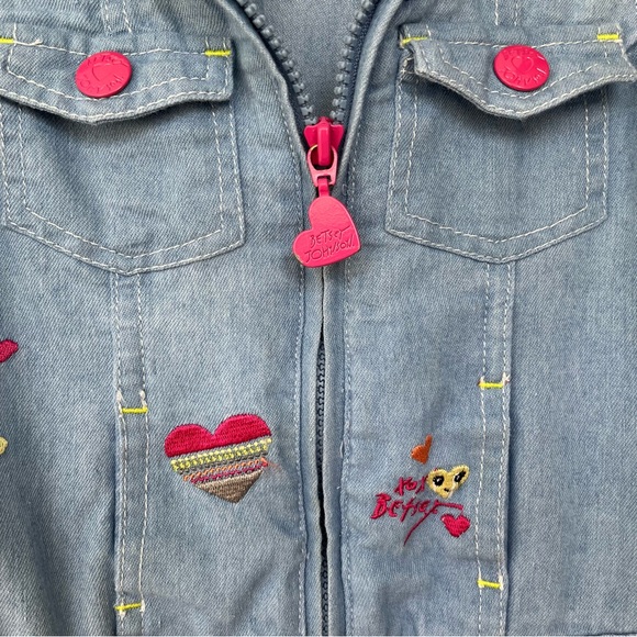 •Betsey Johnson• Embroidered Chambray Vest - Size 4T - Picture 4 of 8